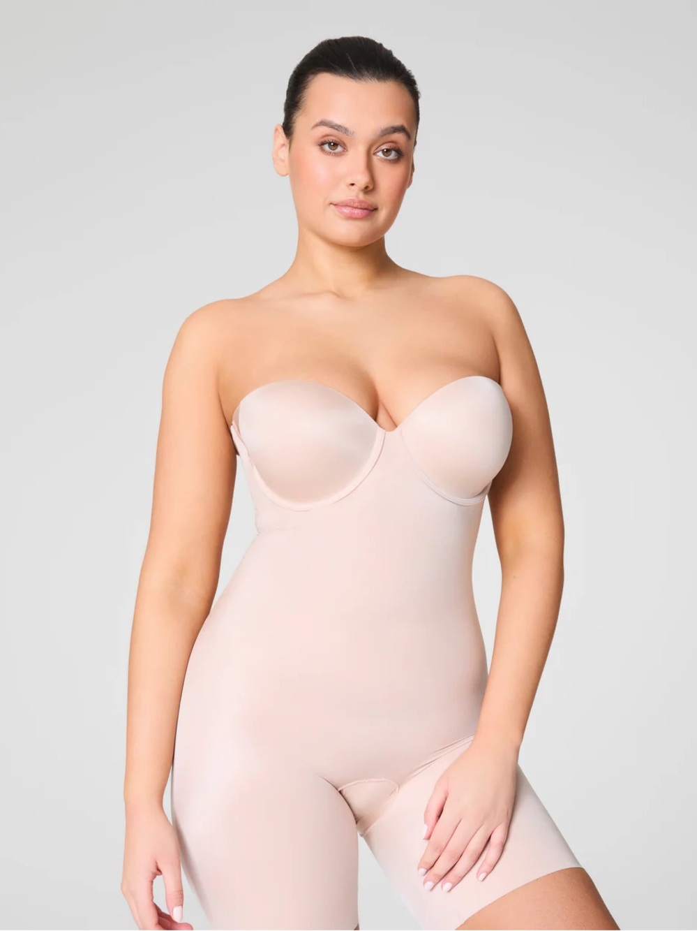 SPANX suit your fancy Strapless Nude-Tone Shaping Bodysuit